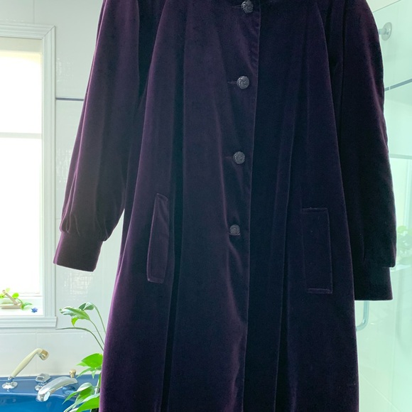 Vintage custom made velvet car coat - lined - Picture 3 of 10